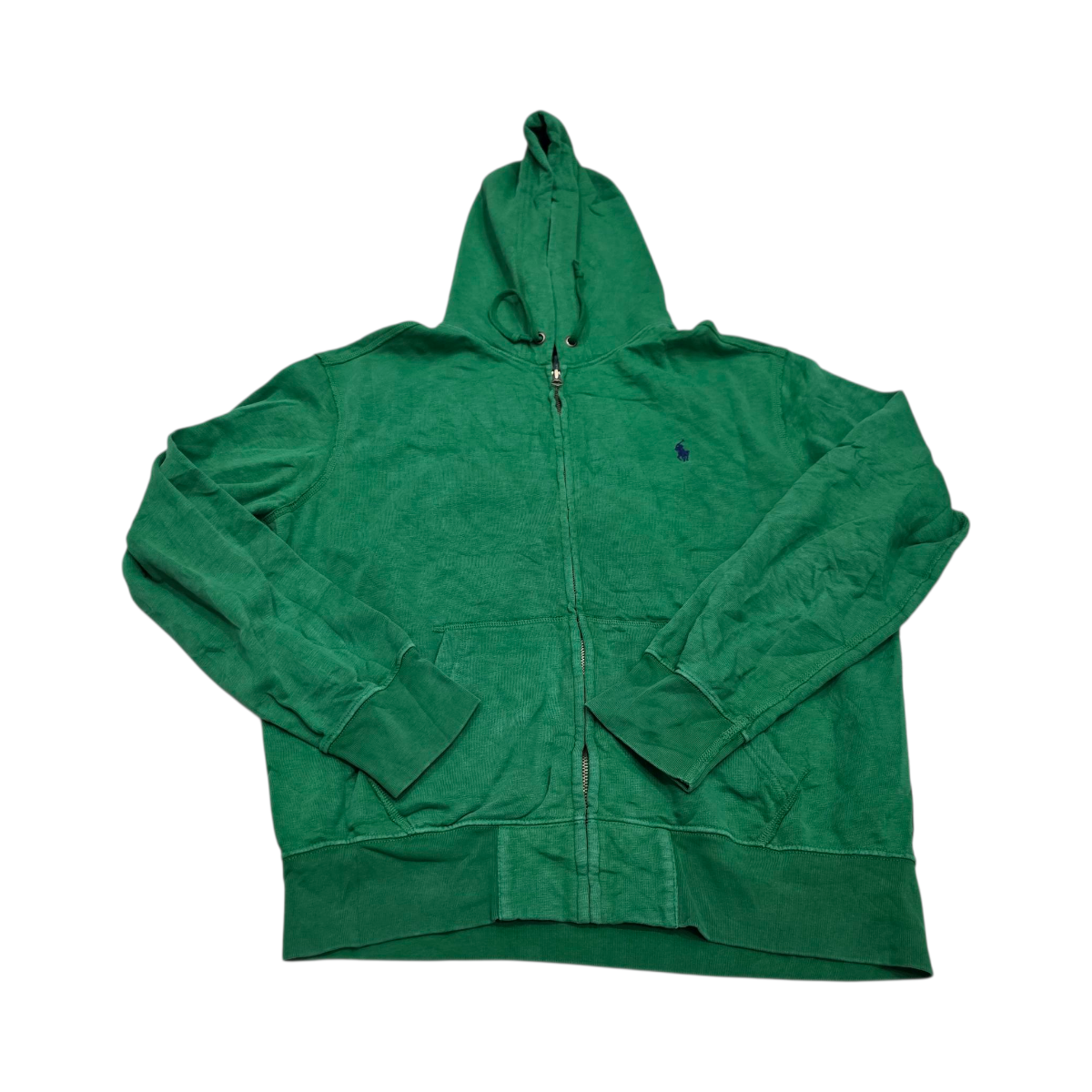Sudadera Ralph Lauren Grande L Verde Deslavado Pony Azul