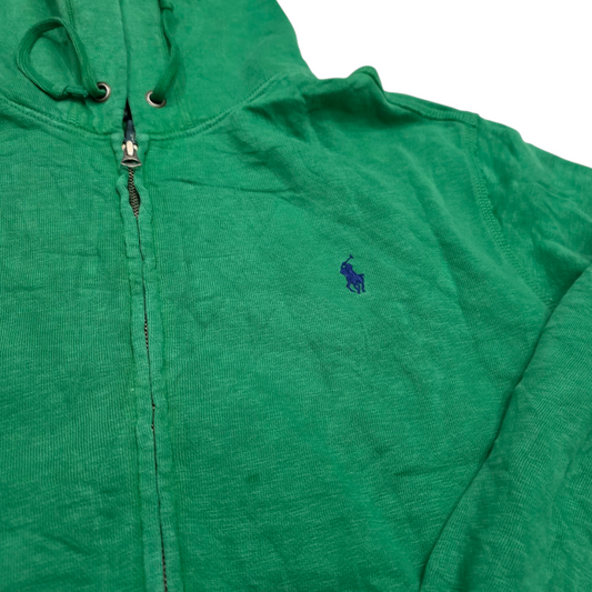 Sudadera Ralph Lauren Grande L Verde Deslavado Pony Azul