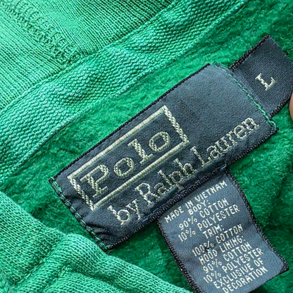Sudadera Ralph Lauren Grande L Verde Deslavado Pony Azul