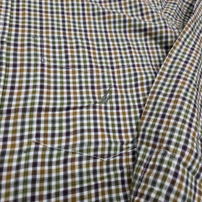 Camisa Nautica Grande L Cuadro Amarillo Verde