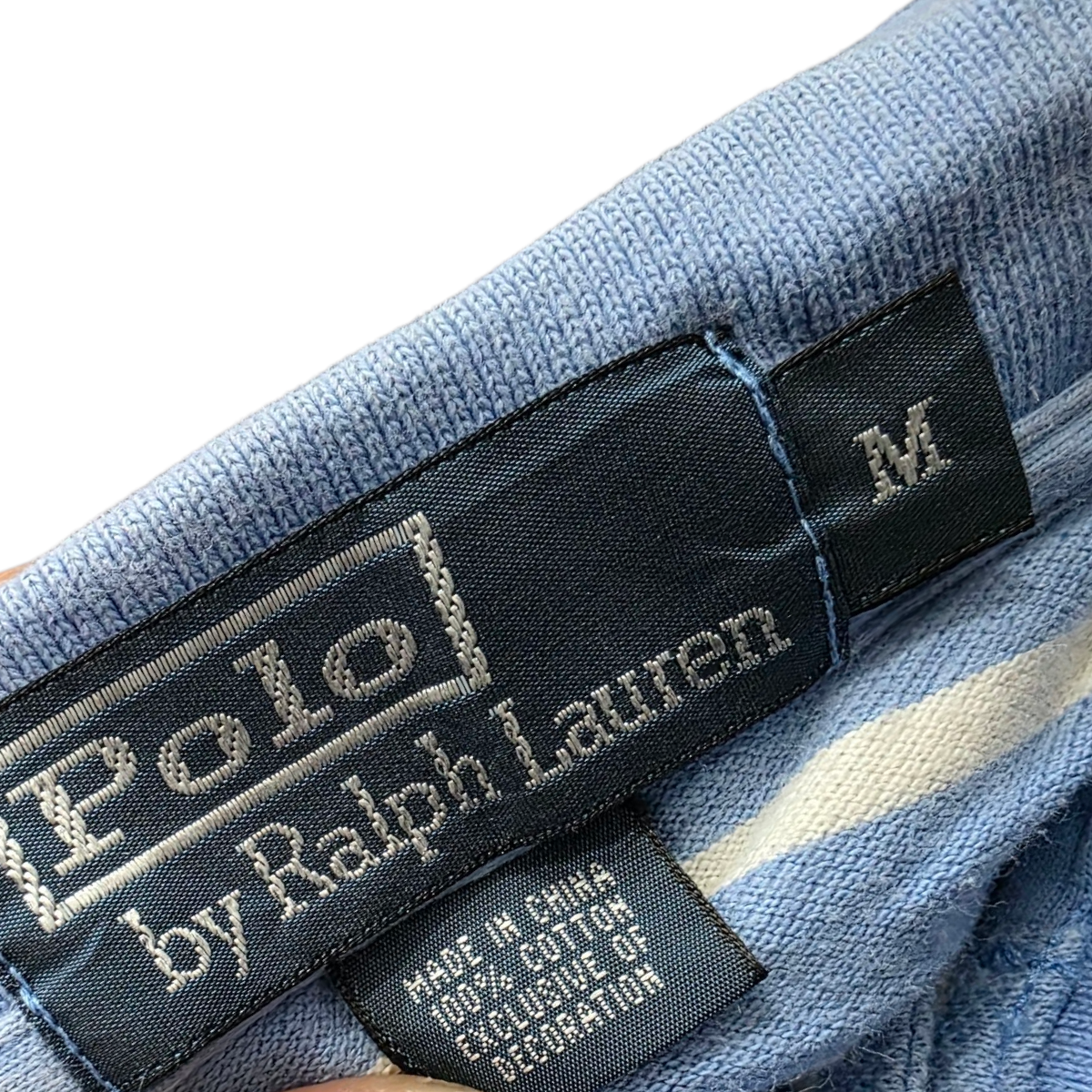 Playera Polo Ralph Lauren Mediana M Lineas Azul