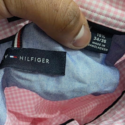 Camisa Tommy Hilfiger Mediana M 15 1/2 Rosa