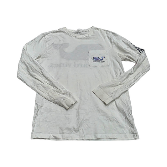 Playera Manga Larga Vineyard Vines Xchico Xs Blanca