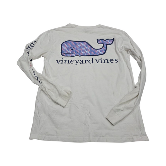 Playera Manga Larga Vineyard Vines Xchico Xs Blanca