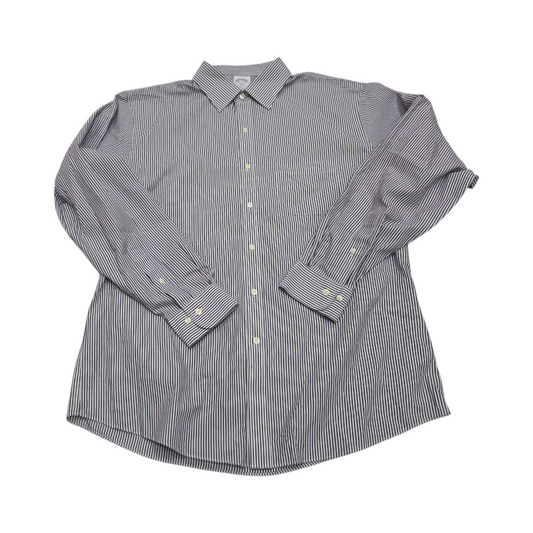 Camisa Brooks Brothers Grande L Lineas Azul Blanco