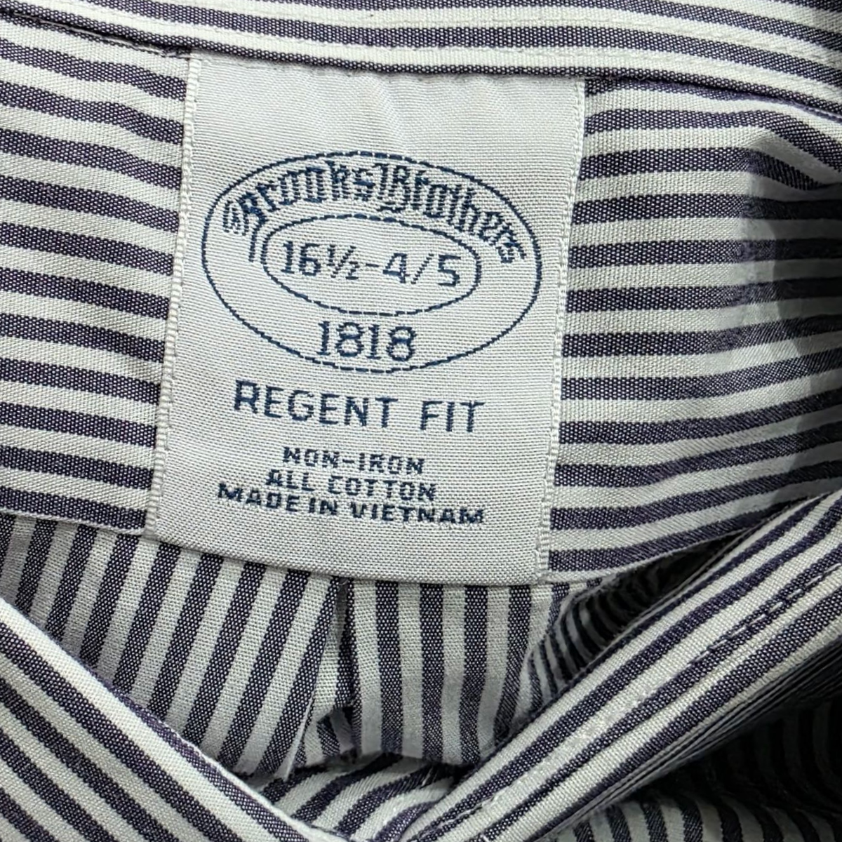 Camisa Brooks Brothers Grande L Lineas Azul Blanco