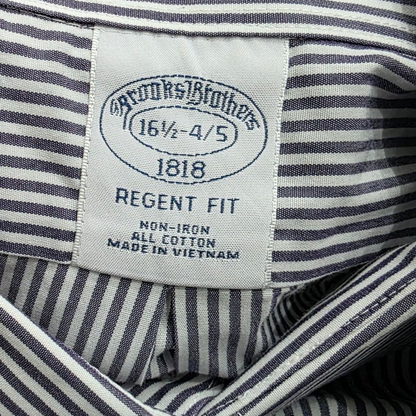 Camisa Brooks Brothers Grande L Lineas Azul Blanco