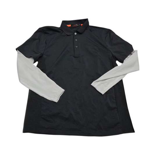 Playera Polo Manga Larga Ralph Lauren Grande L Gris Oscuro