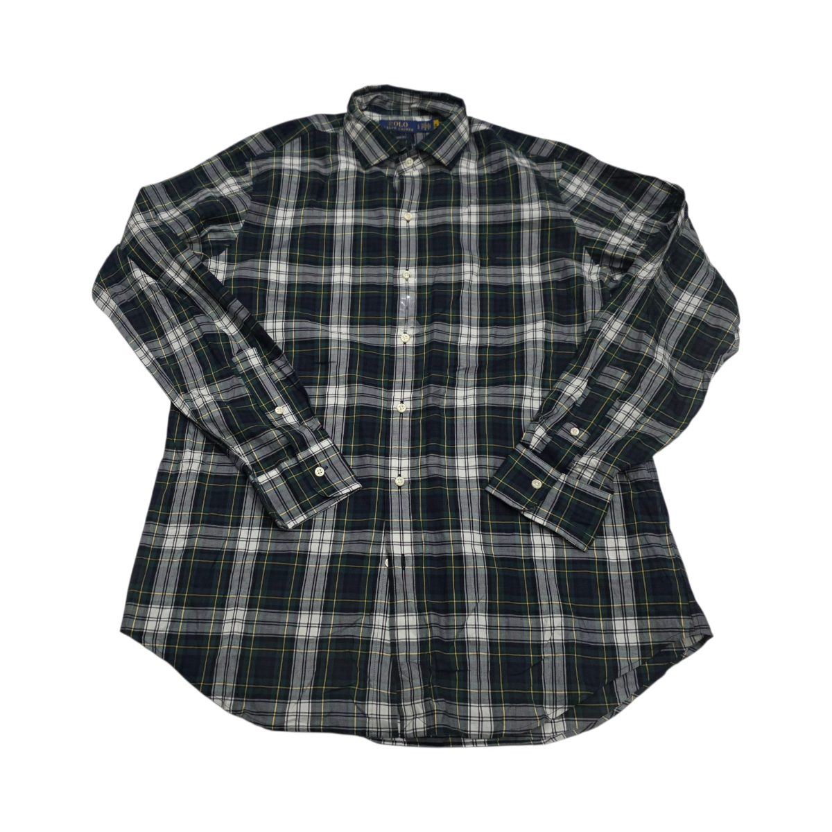Camisa Classic Fit Ralph Lauren Grande L Cuadro Verde Azul