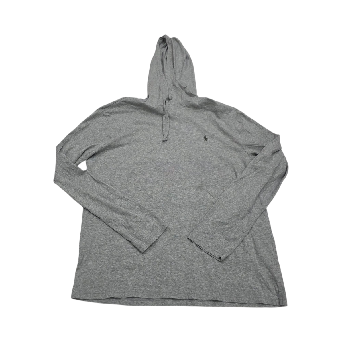 Playera Con Gorro Ralph Lauren Grande L Gris Claro Pony Gris
