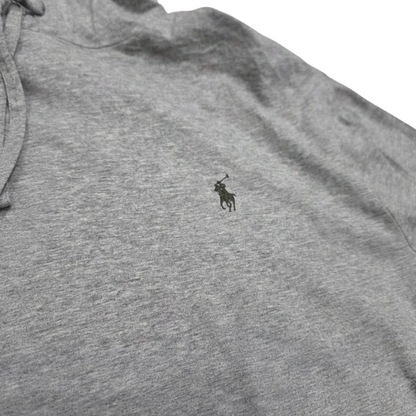 Playera Con Gorro Ralph Lauren Grande L Gris Claro Pony Gris