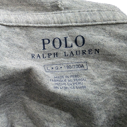 Playera Con Gorro Ralph Lauren Grande L Gris Claro Pony Gris