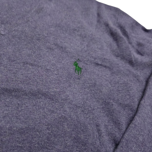 Sueter Ralph Lauren Grande L Morado Pony Verde