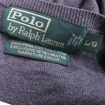 Sueter Ralph Lauren Grande L Morado Pony Verde