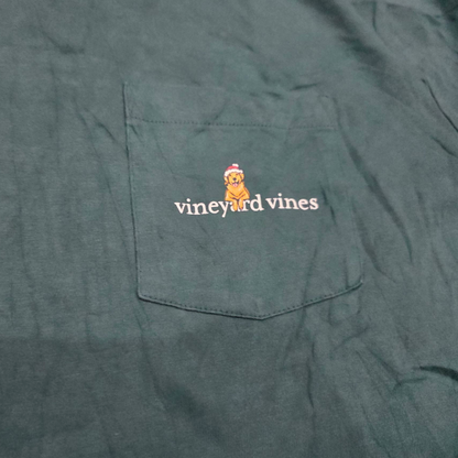 Playera Manga Larga Vineyard Vines Xgrande Xl Verde Navidad