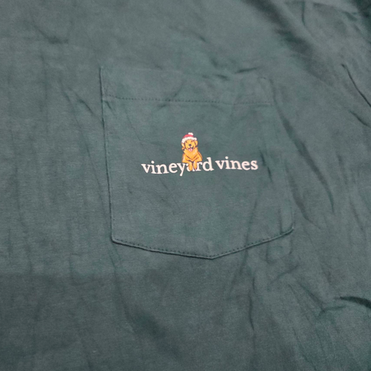 Playera Manga Larga Vineyard Vines Xgrande Xl Verde Navidad