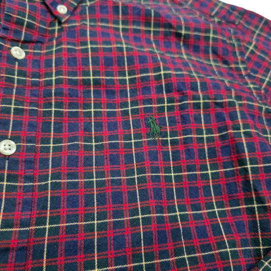 Camisa Ralph Lauren Xgrande Xl Cuadro Rojo, Verde Y Azul