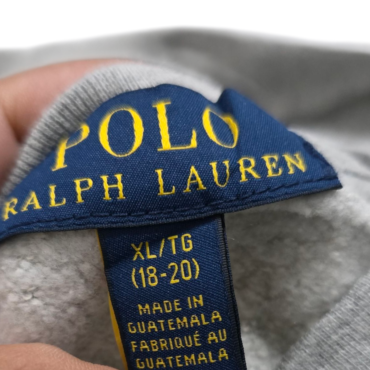 Sudadera Ralph Lauren Xgrande Xl 18-20 Adolescente Gris