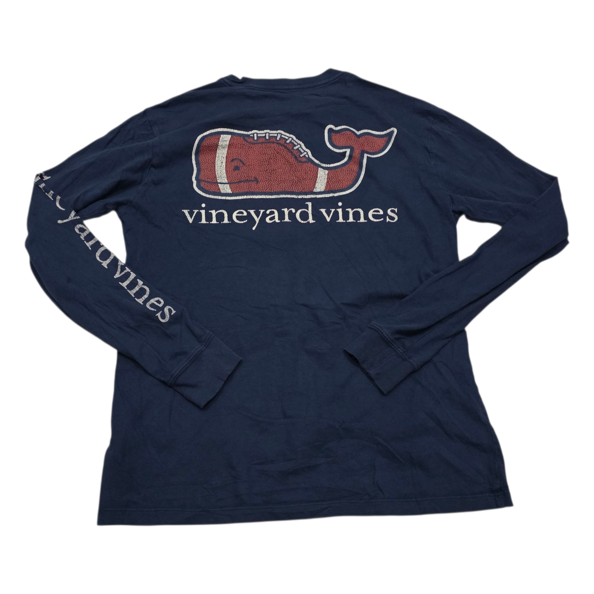 Playera M/larga Vineyard Vines Xchico Xs Azul Futb Americano