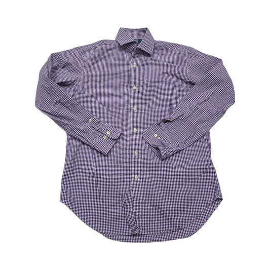 Camisa Ralph Lauren Regent Classic Fit 14 1/2 Cuadro Morado