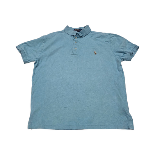 Playera Ralph Lauren Mediana Azul Agua Pony Colores Slimfit