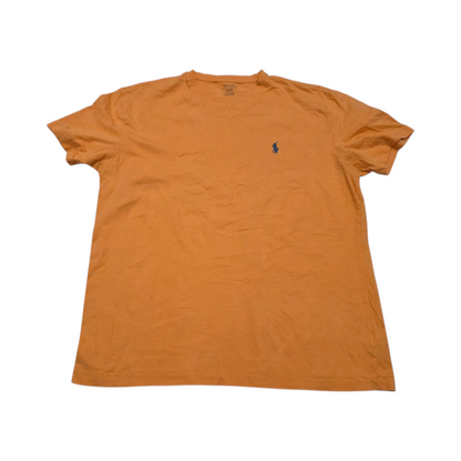 Playera Ralph Lauren Mediana M Naranja Pony Azul