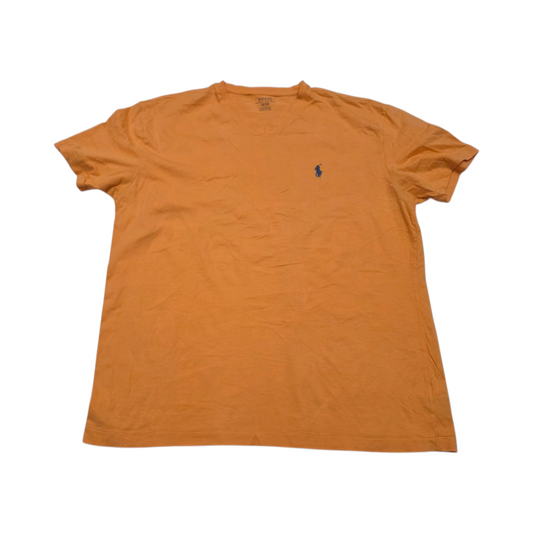 Playera Ralph Lauren Mediana M Naranja Pony Azul