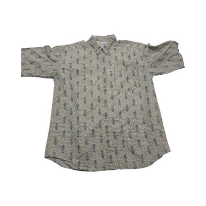 Camisa Manga Corta Columbia Grande L Verde Figuras