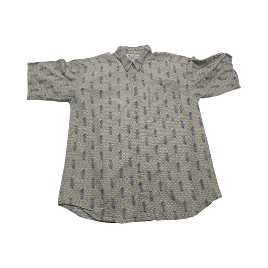 Camisa Manga Corta Columbia Grande L Verde Figuras