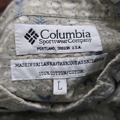 Camisa Manga Corta Columbia Grande L Verde Figuras