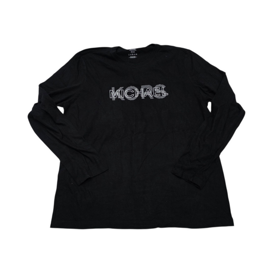 Playera Manga Larga Mihael Kors Grande L Negro