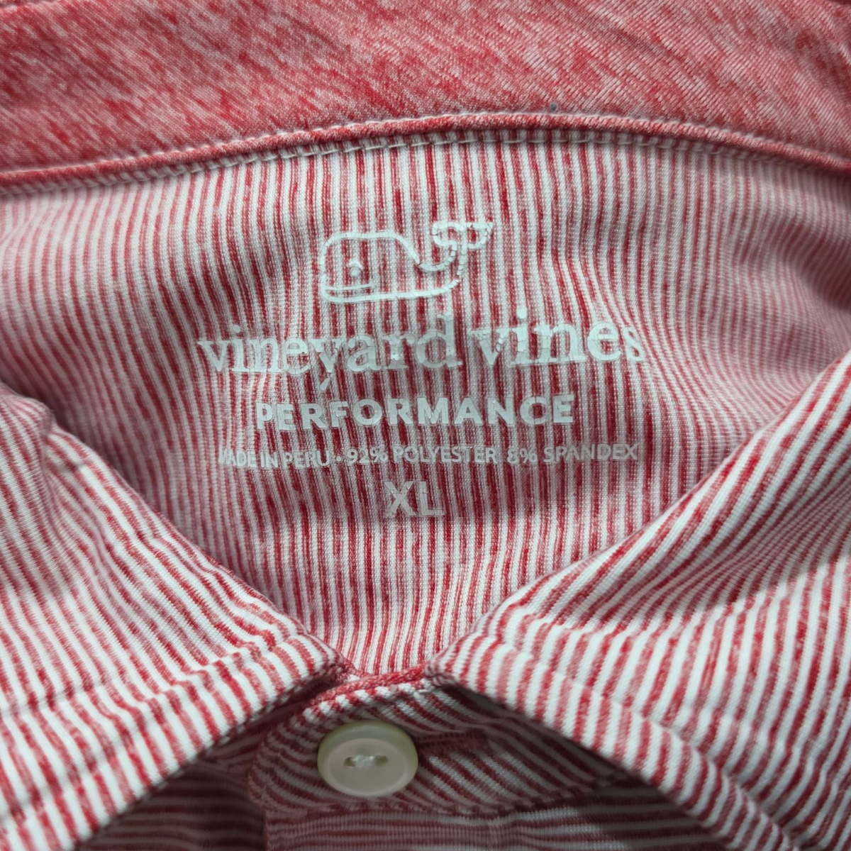 Playera Vineyard Vines Performance Xgrande Xl Rojo Lineas