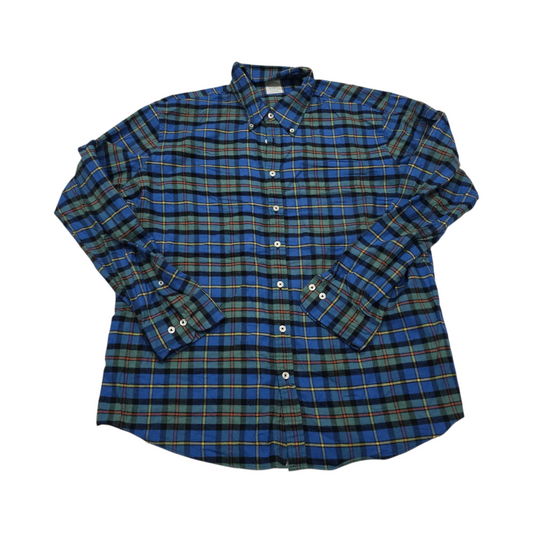 Camisa Brooks Brothers Xgrande Xl Cuadro Azul Y Verde
