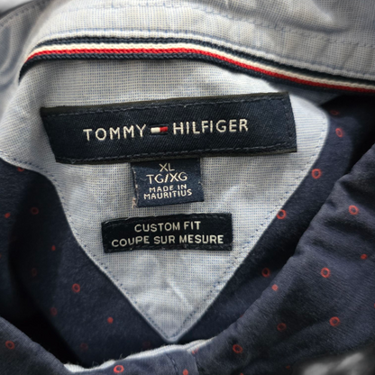 Camisa Custom Fit Tommy Hilfiger Xgrande Xl Azul
