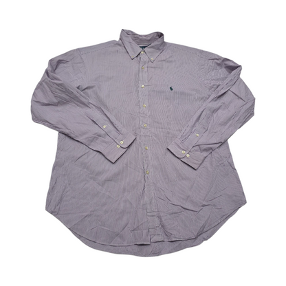 Camisa Ralph Lauren Xgrande Xl 17 Morado Lineas
