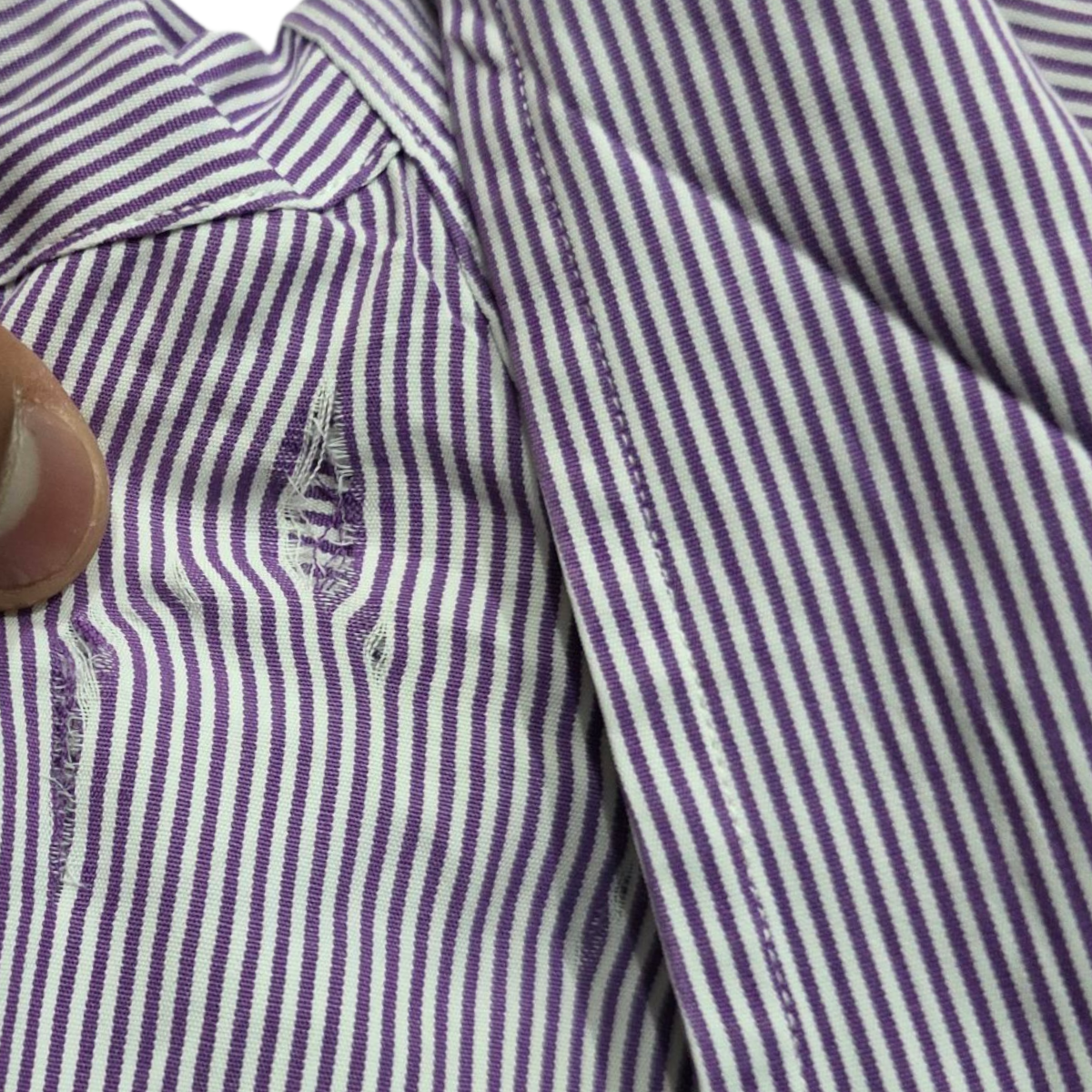 Camisa Ralph Lauren Xgrande Xl 17 Morado Lineas
