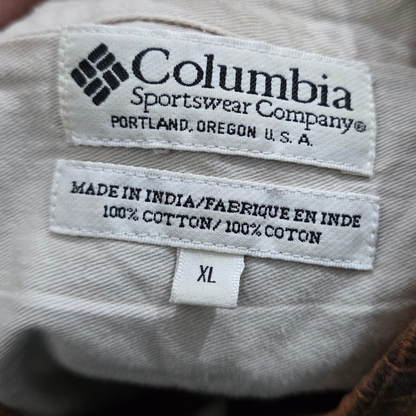 Camisa Columbia Xgrande Xl Cuadro Naranja