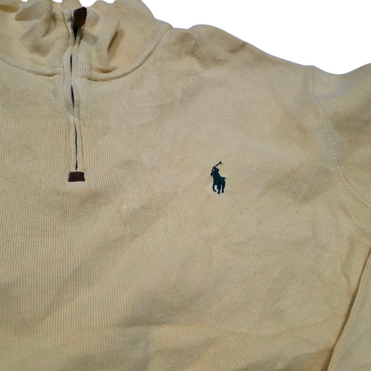 Sueter Ralph Lauren Xgrande Xl Amarillo Pony Azul