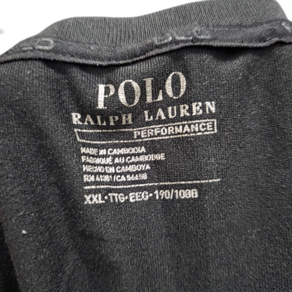 Playera Manga Larga Ralph Lauren Xxl Negro Pony Blanco