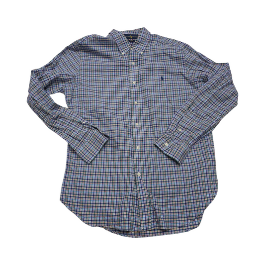 Camisa Slim Fit Ralph Lauren Xgrande Xl Cuadro Azul Colores