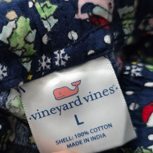 Pijama Vineyard Vines Grande L Azul Navidad