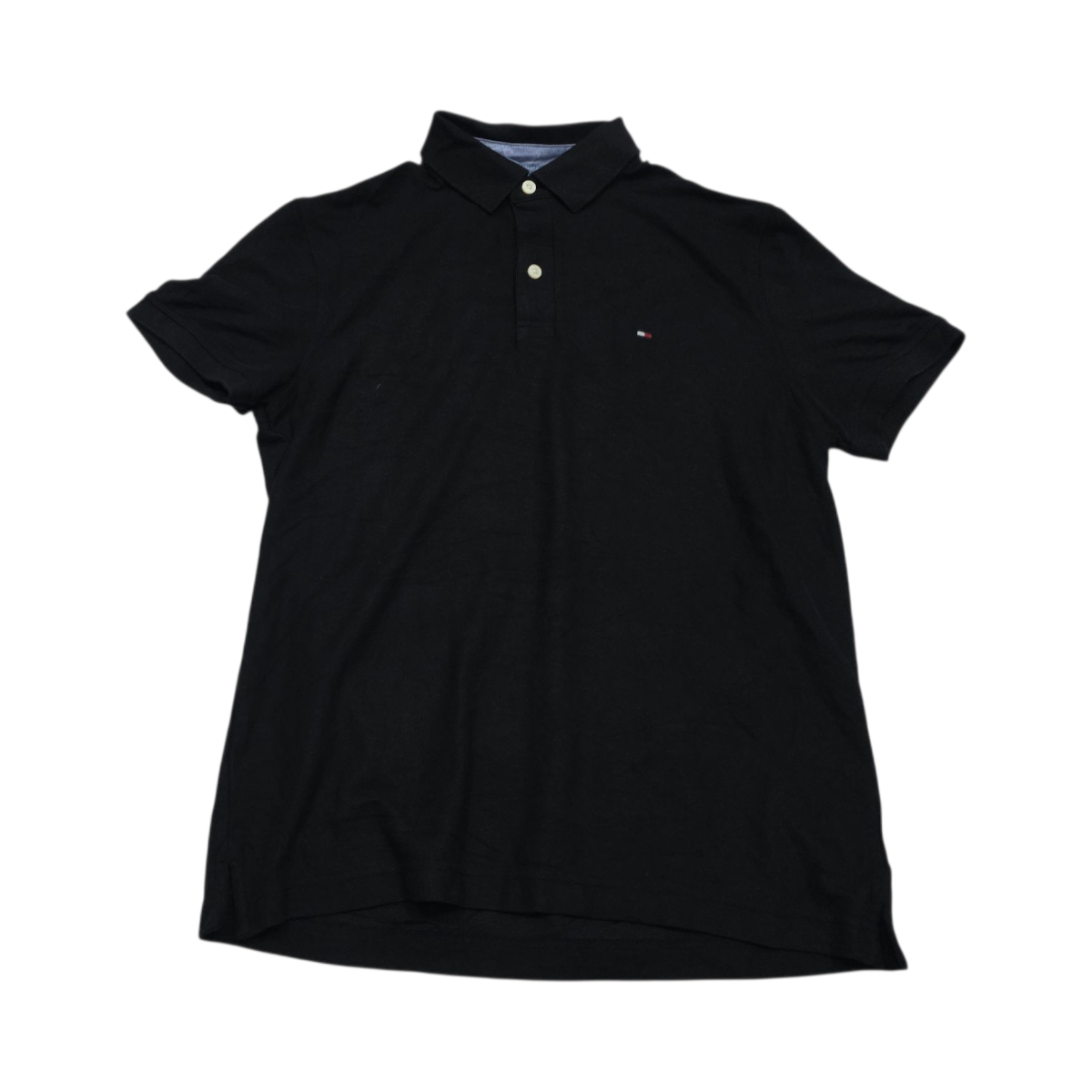 Playera Polo Tommy Hilfiger Chico S Negra