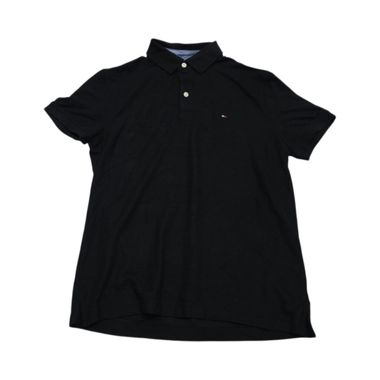 Playera Polo Tommy Hilfiger Chico S Negra