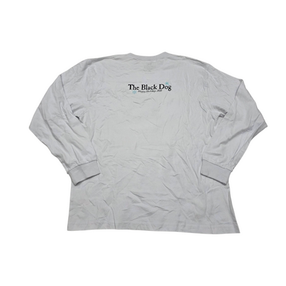 Playera Manga Larga The Black Dog Mediana M Blanco