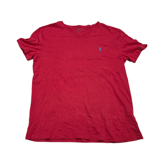 Playera Ralph Lauren Grande L Coral Oscuro Pony Azul