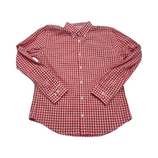Camisa Brooks Brothers Grande L Cuadro Rojo Blanco