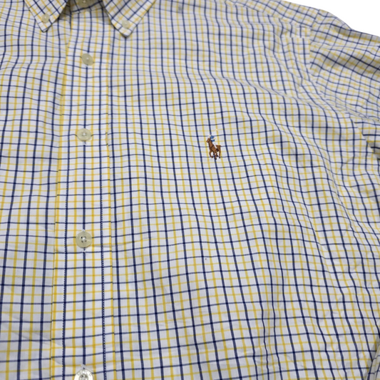 Camisa Ralph Lauren Golf Grande L Cuadro Amarillo