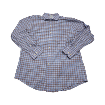 Camisa Brooks Brothers Xgrande Xl Cuadro Azul Y Vino