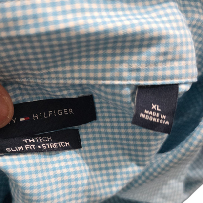 Camisa Tommy Hilfiger Xgrande Xl Azul Cuadros