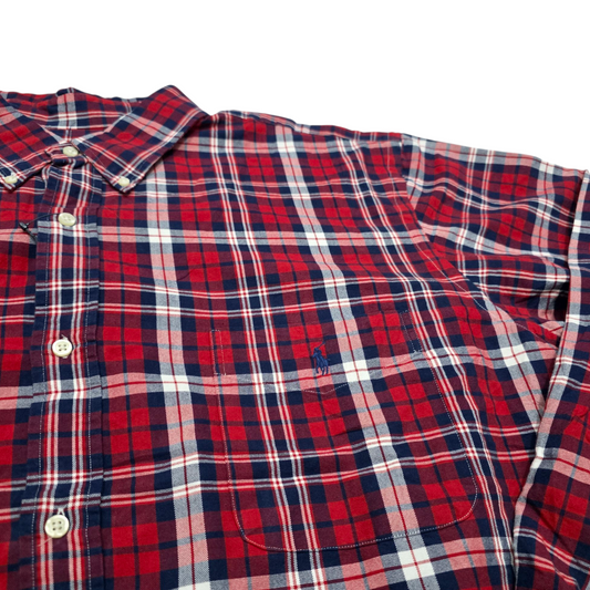 Camisa Ralph Lauren Classic Fit 3xl Cuadro Rojo Blanco